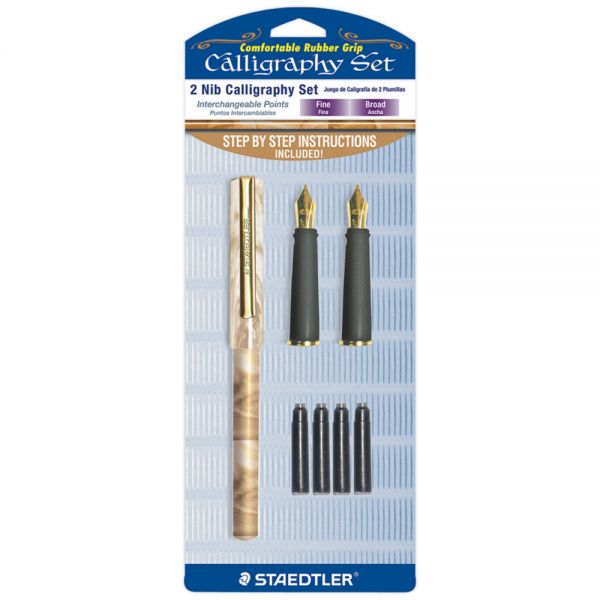 Staedtler 2-Nib Calligraphy Set, Assorted Points