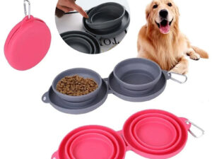 Pet Rubber Foldable Double Bowl
